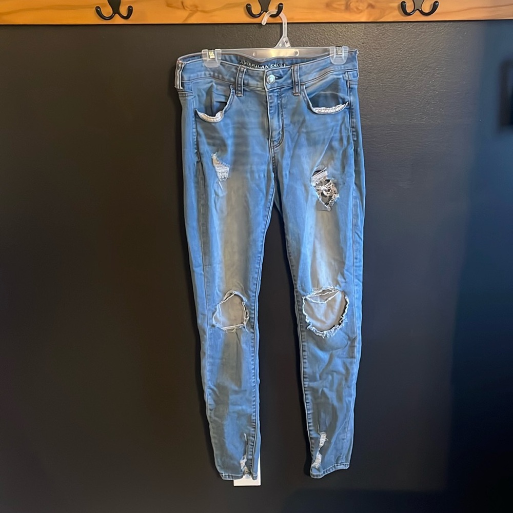 American Eagle low rise jegging. Super stretch. 10 long.